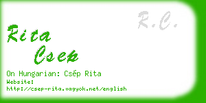 rita csep business card